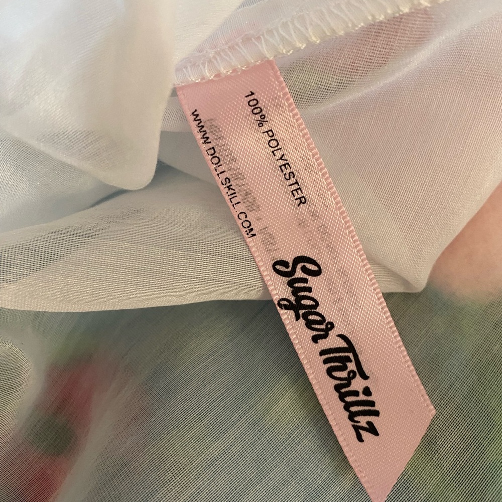 Sugar Thrillz White Ruffle Button Down Shirt - Picture 4 of 11